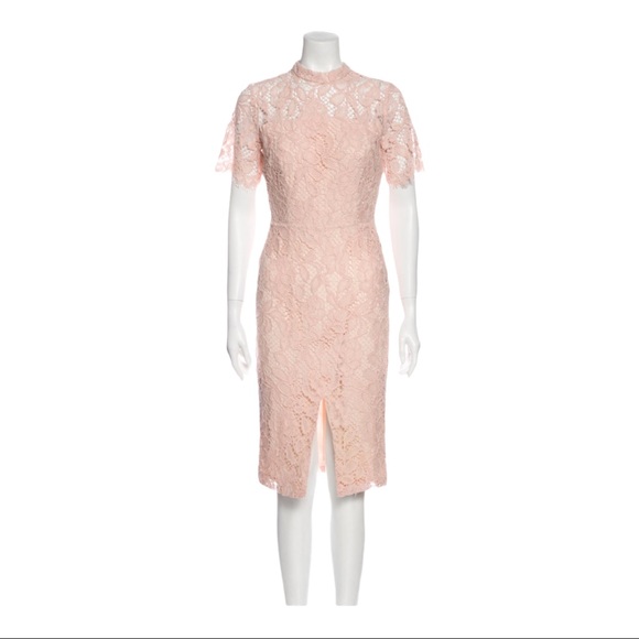Alexis Blush Pink Ardella Lace Midi Dress M - Picture 3 of 7
